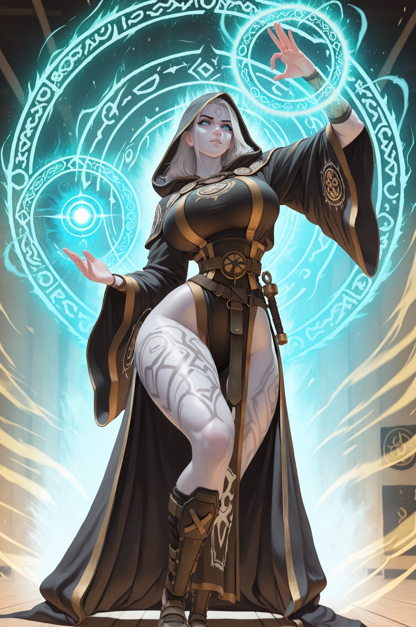 I want a character with a white background, png, full body image, a specter, ghostly and sexy, but translucent and with cloth clothes, as well as lasers around her
