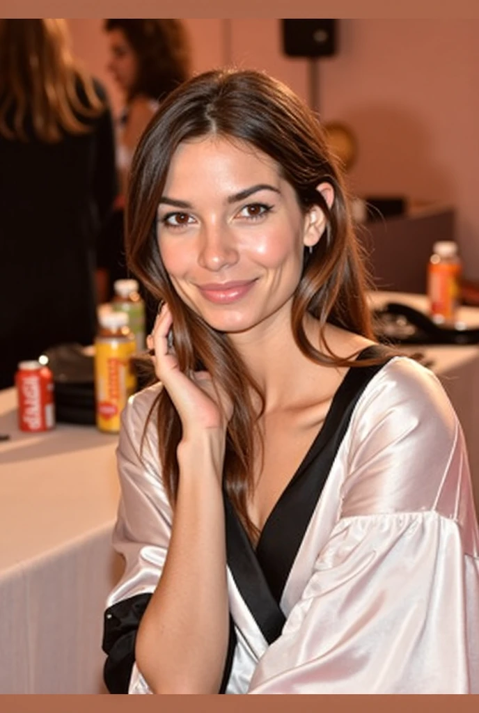 beautiful brazilian, (((round face shape with soft features, prominent cheekbones, delicate jaw, slightly rounded chin, medium forehead with natural, wavy hairline))), (((black hair color, long and straight extreme))), ((natural, full eyebrows)), (((dynamic pose, jumping gracefully, open arms))). (((Whole plan, capturing full motion against a pristine white infinite background))). highy detailed, age 25, ((large, expressive dark brown eyes)). (((Long nose at base, gently curved bridge, rounded nostrils in harmony with the face))). ((plump, well-defined lips, com volume natural, dark pink tone)). high resolution, work of art. Pele realista Fitzpatrick V, with a natural golden tan, some soft freckles on the cheeks and nose. ((curvy and athletic body, typical of Brazilian women)), ((Wearing a fluid silk jumpsuit in shades of sky blue)). excellent quality, extremely detaild, sharp focus, ((shooting with Canon EOS R5, lente RF 85mm f/1.2L USM)), Brazilian style vibrant color vision. Proportionate Body, fotorrealism, fot (film grain) (((Clean, uniform lighting with large softboxes, creating an ethereal atmosphere and soft reflections in mirrors))) Em primeiro plano.