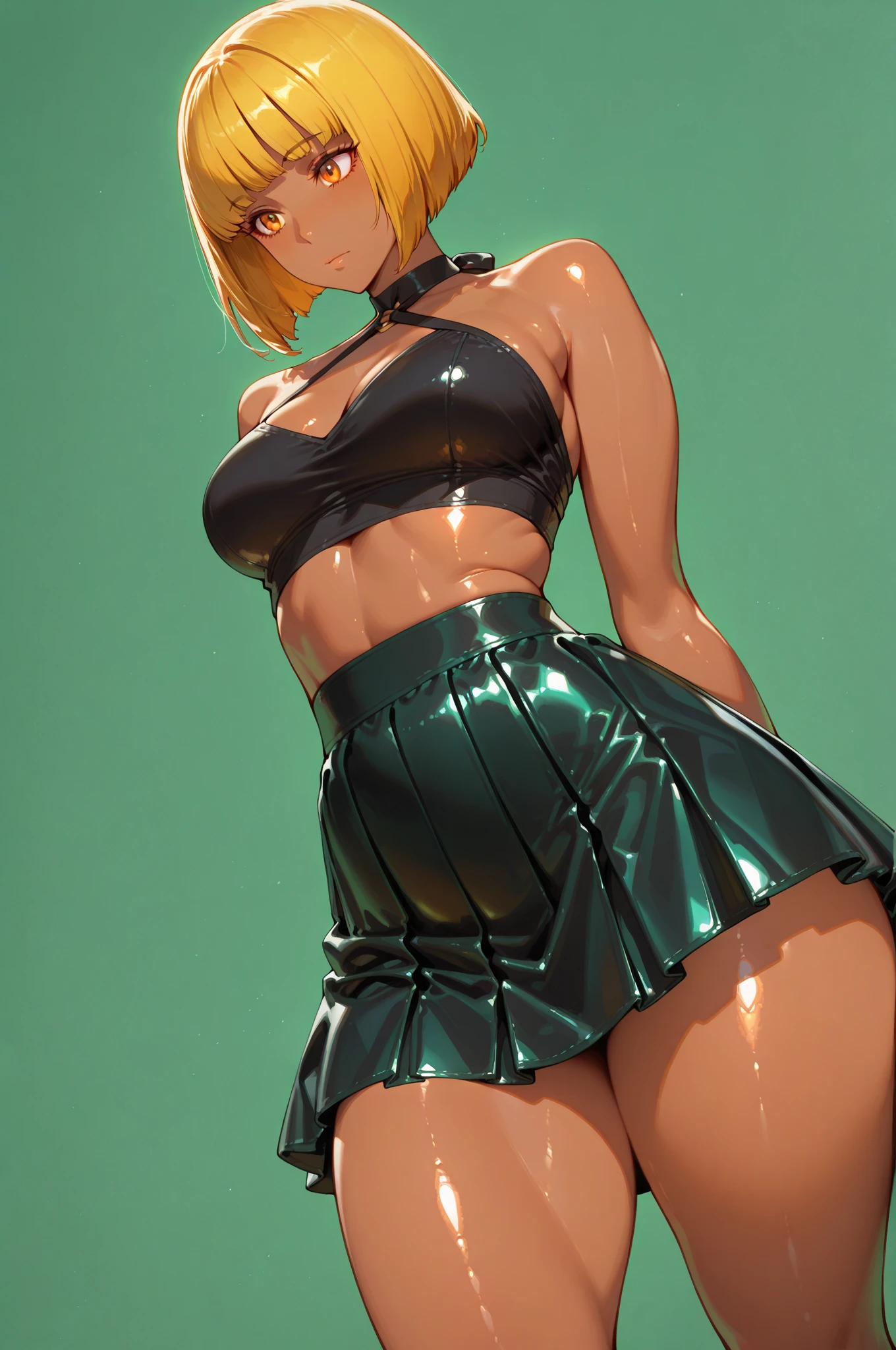 <lora:VirtualLife3dv2:1>. (masterpiece, best quality, ultra-detailed, highres), perfect face, sidelighting, lustrous skin,(bloom), (shine), lighting, ray tracing,1girl, solo, skirt, hand on hip, flower, brick wall, white hair, looking at viewer, hair ornament, hair flower, sweater, blue eyes, green skirt, long sleeves, pleated skirt, shirt,depth_of_field,very detailed background, highly detailed background, Masterpiece, Ultra detailed, great composition,Dynamic angle,[Bottle bottom],(wide shot), extremely delicate and beautiful,(Highest picture quality), (Master's work),   depth of field, solo, extreme light and shadow, masterpiece, rich in detail, (fine features), (highest quality), (masterpiece), (detailed eyes), (beautiful) detailed,beautiful detailed eyes,(straight-on), full body, (extremely detailed CG unity 8k wallpaper),(masterpiece), (best quality), (ultra-detailed), (best illustration),(best shadow),perfect lighting , perfect anatomy , vivid colors,