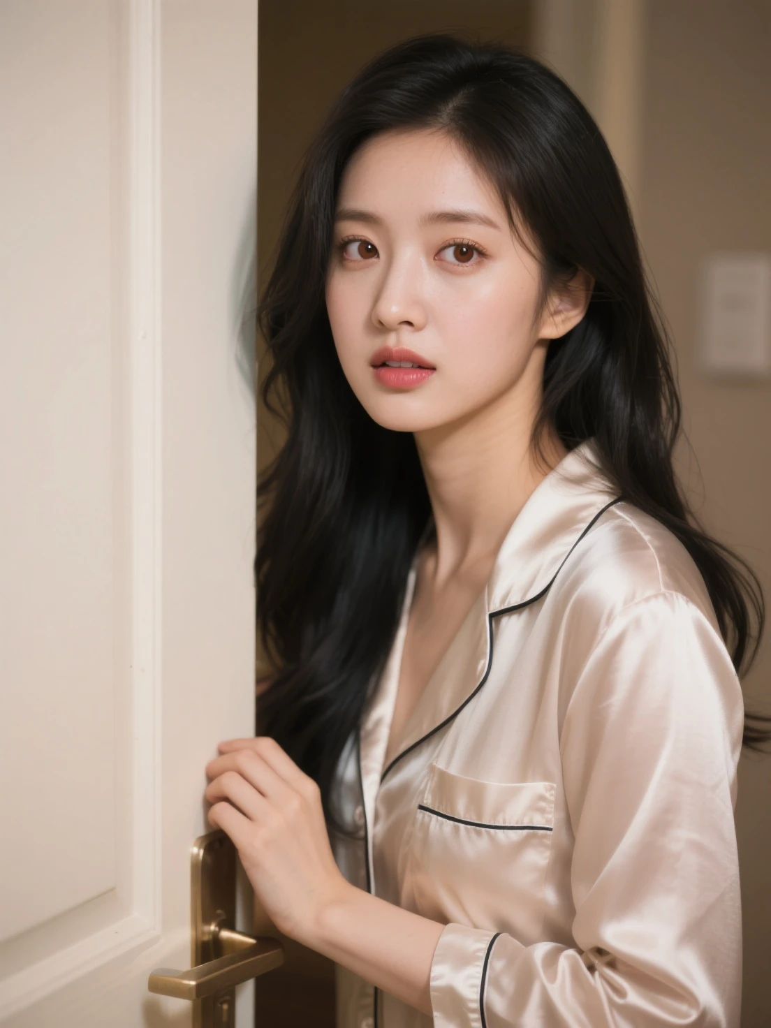 (masterpiece:1.3), (8k, photorealistic, RAW photo, best quality: 1.4), (1girl), beautiful face, (realistic face), (black hair, long hair:1.3), beautiful hairstyle, realistic eyes, beautiful detailed eyes, (realistic skin), beautiful skin, (sweater), absurdres, attractive, ultra realistic, highly detailed,