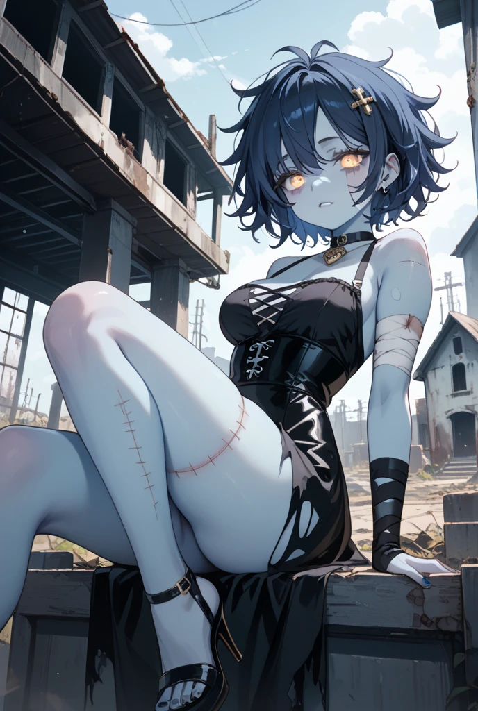 ((Olhos lindos e azuis com iris preros perfeito melhor qualidade )(olhos 100%anime 100% iris ( imagem com melhor qualidade 2D HD )Costume clothes for racial women: mulher Humano (with enhanced characteristics Genre: Feminine woman appearance: Pele morena e meio musculosa
Cabelo curto branco espetado para cima, similar ao estilo "cabelo de porco-espinho"
Olhos vermelhos brilhantes, emanating power Wearing the black jacket characteristic of High-Level Hunters, with gold detailsTight black cargo pants, with black combat boots ELA Accessories: Luvas pretas sem dedos, revealing sharp claw marks Magic dagger floating next to his right hand, MULHER emitindo uma aura levemente azulada
Pose: Sung Jin-Woo is in dynamic battle pose, pronto para atacar.
One leg forward, the other flexed backwards, equilibrando seu peso.
O corpo ligeiramente inclinado para frente, conveying the sensation of imminent movement.
Right arm raised, wielding the magic dagger with firmness and control.
Serious and determined facial expression, with a slight predatory smile nos lábios.
Detalhes: Desenho altamente detalhado, capturando cada textura e nuance da roupa, WOMAN'S body and facial expression Dramatic lighting, focusing on the face and magic dagger, criando um efeito de contraste impressionante.Fundo branco simples, directing all attention to the main character.
Elementos de Solo Leveling: woman The magic dagger can be represented as a replica of the "Adaga de Sombra" de Sung Jin-Woo, emitindo uma aura levemente azulada como no anime.
As marcas de garras nas luvas podem ser um aceno sutil para o poder de Sung Jin-Woo de controlar sombras.
Serious and determined facial expression, with a slight predatory smile, captures the essence of Sung Jin-Woo's ruthless personality when in combat.
The dynamic pose and dramatic lighting convey the sense of power and danger that Sung Jin-Woo exudes as the Solo Level Hunter.