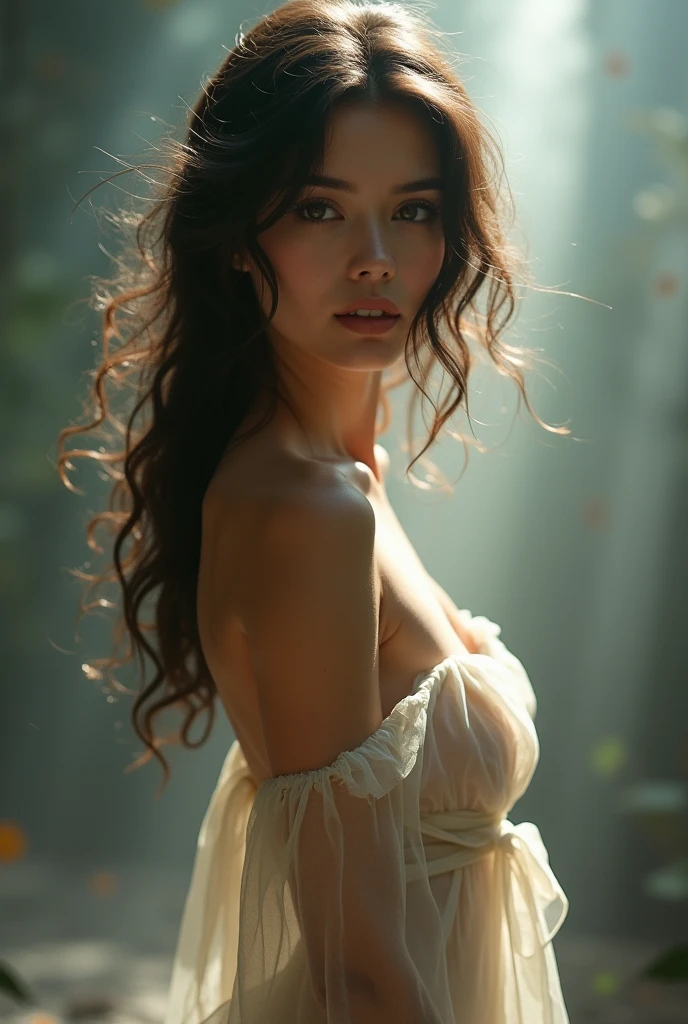 a woman being sensual