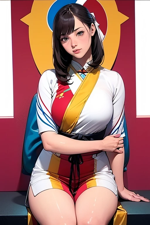 stunning digital illustration of a 35yo aboriginal woman flaunting her phenomenal detailed accentuated big booty, gorgeous, ample curvaceous, thick thighs, great aesthetics, posing, long braided hair, alluring, sultry facial expression, natural colors, highly detailed, ultra detailed, award winning details, unforgettable, very intricate, niji style, comic style, anime style