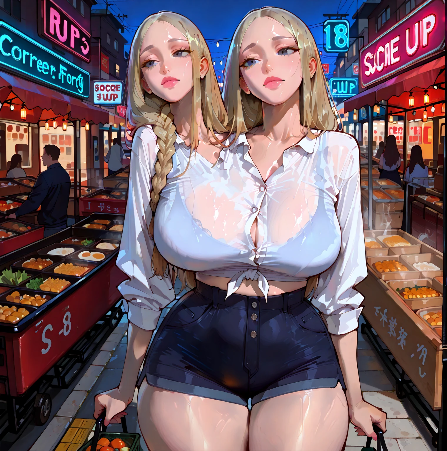 ((Two Girls、Lizalynn Stout、Claudia Walents、Very large breasts、 Provocative smile、Very thick thighs、Very big ass、Transparent nipples、Transparent genitals、prostitution婦、Realistic))、Public toilet in the background、,Shiny skin、Brown Skin、Scattered banknotes、((Bitch、Loli Big 、prostitution婦の親子、Vulgar pose、prostitution、Sex slave、Transparent anus))、Butt sticking out pose、Sex Appeal、alley、garden、Open your mouth wide、Squat、Double Peace、((Holding banknotes、Have a condom、Tips are given))、((Nipple piercing、Full Body Tattoo))、((Pregnant women))