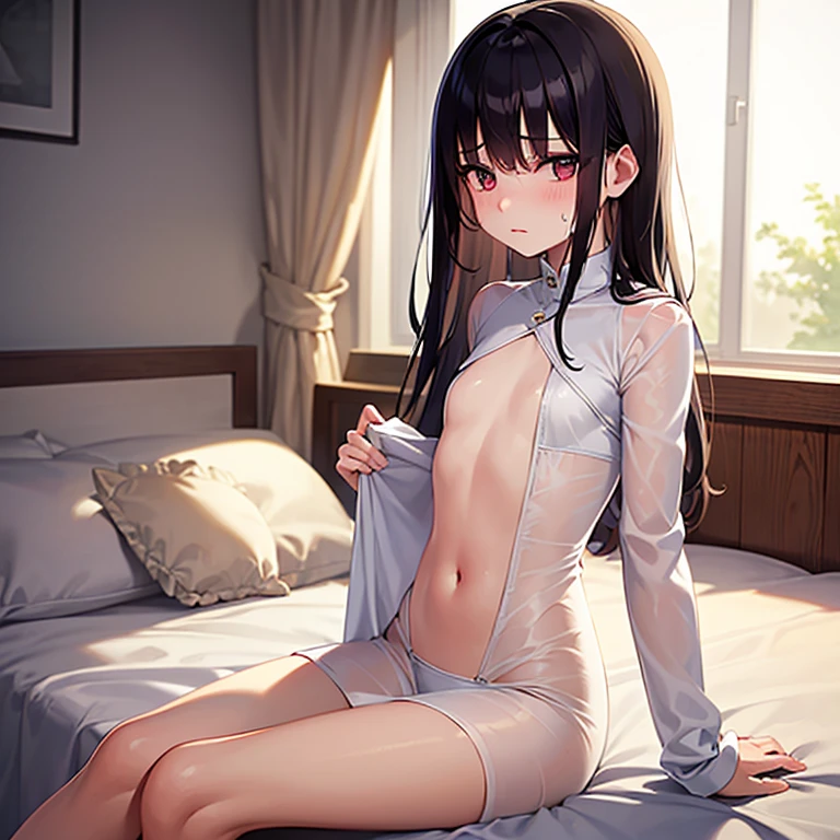 (top-quality:1.5),(masterpiece:1.5),(detaileds:1.5),(nsfw:1.1),(high resolution:1.5),(Beautiful and Aesthetic Work: 1.5),(Ultra High Resolution:1.5), (Ultra Detail:1.5),(Detailed background:1.5),(8k),(insanely detailed),20 year old woman,Sexually attractive body,full body shot, erotic,fine art,Sharp focus,Delicate and beautiful hair and eyes and face,realisticlying,beautiful face,bewitching look,curled hair,vacant eyes,(Ultra-small Minimal underwear:1.5),(see through:1.8),erect nipples,show off nipple,gigantic breasts,narrow waist,slender legs,dripping love juice from her vagina,Wet all over,Bedroom at night,Warm lighting,female masturbation,excessive pussy juice,cervix opens,She's spreading her vagina with her fingers