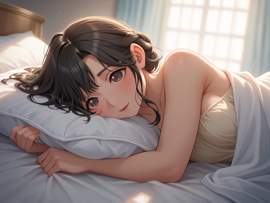 (8K、Best image quality、Highest quality、masterpiece)、Close-up,Detailed face、Gray eyes, 1 Girl、Attractive office lady,Mature Woman,28 years old,Black Hair、Long Hair、Diagonal bangs、Slender figure,Small breasts,((Pink lace panties))、Cleavage、errect nipples,Pink Panties,Panty Shot,Thighs,Angle from below、office,4K,最高masterpiece,Close-up,(cum on body:1.4),A charming office lady, 28 years old,Slender figure,,clavicle,Cleavage,,detailed digital anime art, bed,Woman sleeping on her back,(topless),erect nipples,belly button,Thighs,Black lace panties,30 years old,(close your eyes,Open your mouth),(Face of ecstasy),Flushed Cheeks,Face glistening with sweat,Slender figure,Cleavage,Small breasts,Japanese AV actress,Remu Suzumori,beautiful south japanese women, ゴージャスなJapanese Model, gorgeous young japanese women, Japanese Model, Seductive face, Lovely lady, Very attractive and beautiful,(Sweaty, glistening skin:1.3),