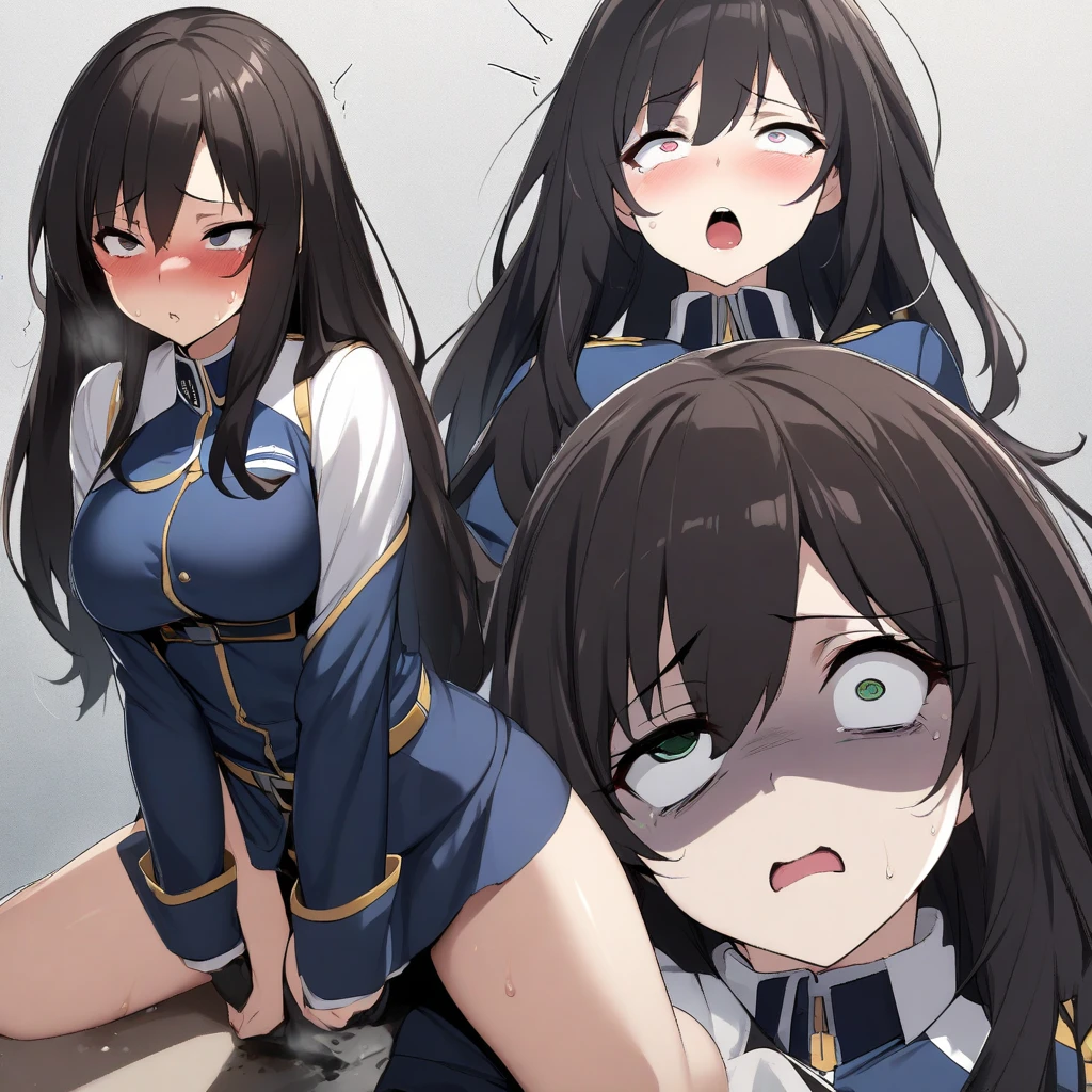 NSFW,(pale illustration,anime illustrations:1.2),(masterpiece, highest quality, so beautiful, Super detailed),textured skin, high details,8k,gleaming skin,pale outline,
(king halo \(umamusume\), umamusume:1.2),
1 girl,(black Thighhighs:1.5),Mid-chest,soft breast,shorty, Frown,jitome,blush,trembling, sweat,nude,derby tie,(arms up),(arms restrained by men's hands),(many middle aged men,men is grabbing girl's-breasts:1.4),(men is grabbing girl's arms:1.2),(full body:1.2), Basement,from below