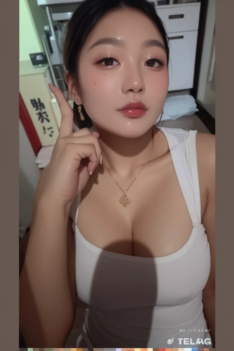 mulher Asian arrasada com uma escova de dentes na boca,  coreana, linda mulher sul-coreana, Linda jovem coreana, Yoshitomo Nara, lalisa manobal, Linda jovem coreana, Sakimichan, decote, garota cara fofa,  Asian, she is bullshit, 22 anos de idade