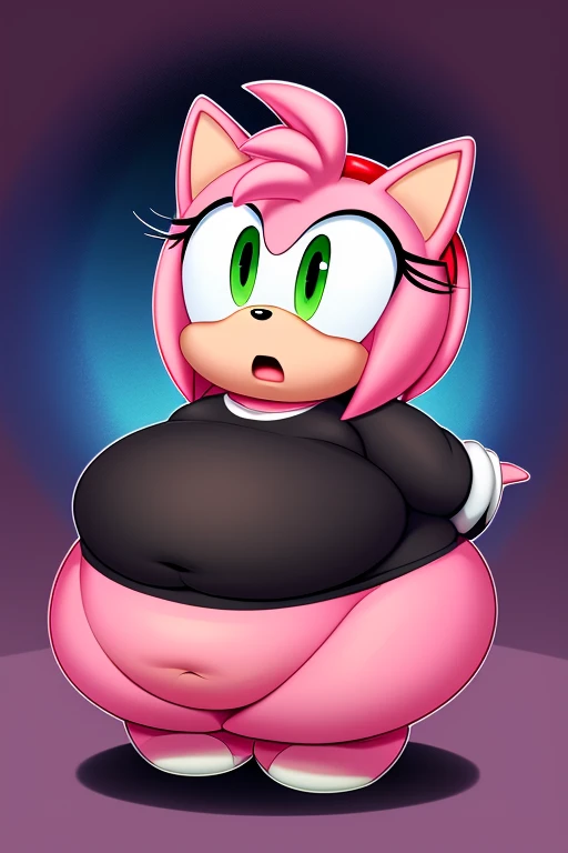 Amy Rose, NSFW, pussy, tits, crouching, behind view, pressing ass against viewer's face, worm's eye view, low angle view, bending over, presenting pussy, looking back at viewer, showing butt, half-closed eyes, smug smile, smile, spread pussy, bodily fluids, wet pussy, first person view, viewer giving cunnilingus, cunnilingus POV, naked