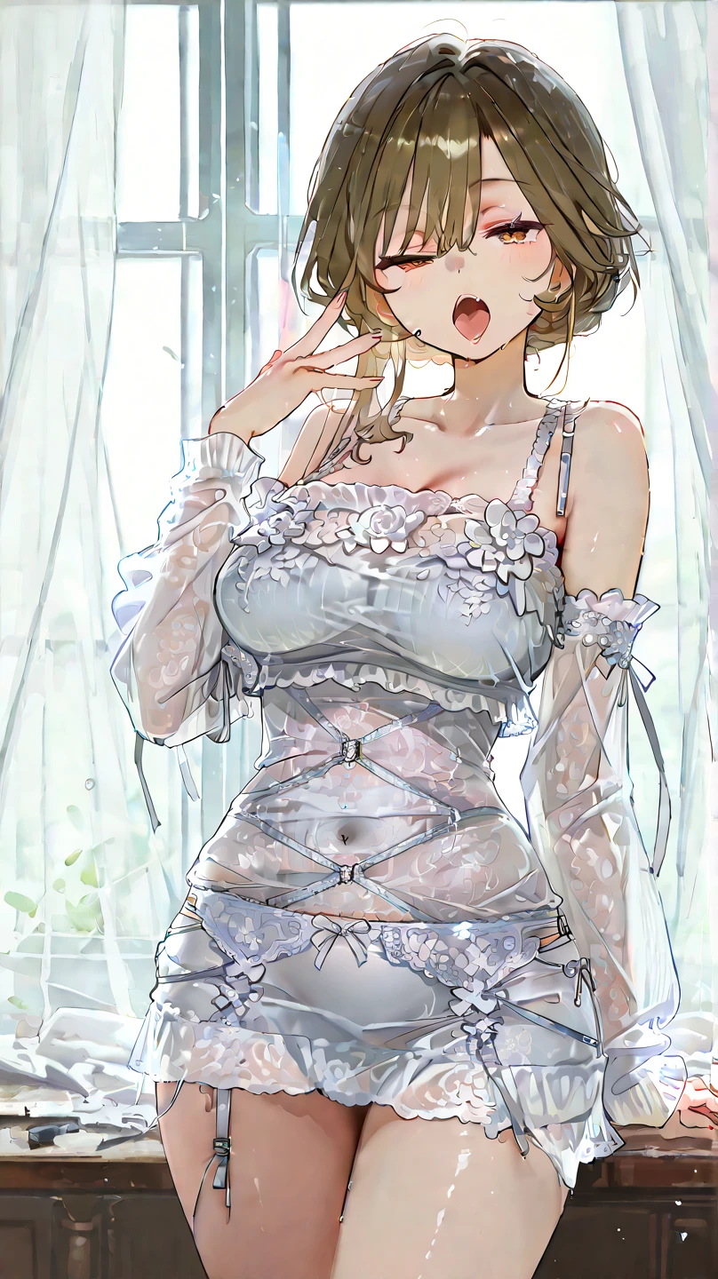 masterpiece, highest quality, Sharo, One girl,Sexy Lingerie,whole body