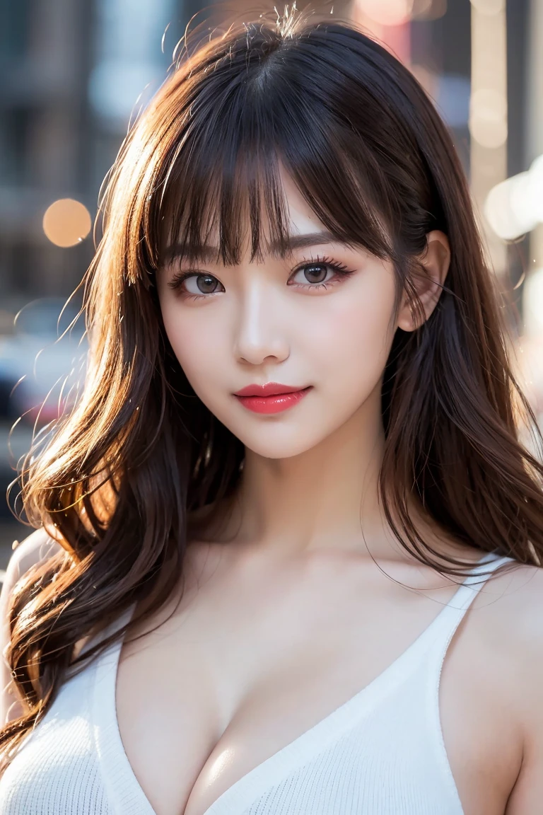 (8k、RAW photo、highest quality、masterpiece:1.2)、(realistic、Photoreal:1.37)、Super detailed、超A high resolution、1 girl、see the beholder、beautiful and detailed face、laughter、narrow、(slim waist) :1.3)、Fine and beautiful skin、skin texture、floating hair、professional lighting、as a whole human body、long hair、blonde、in the street、Sparkler、bob hair、cute double eyelids