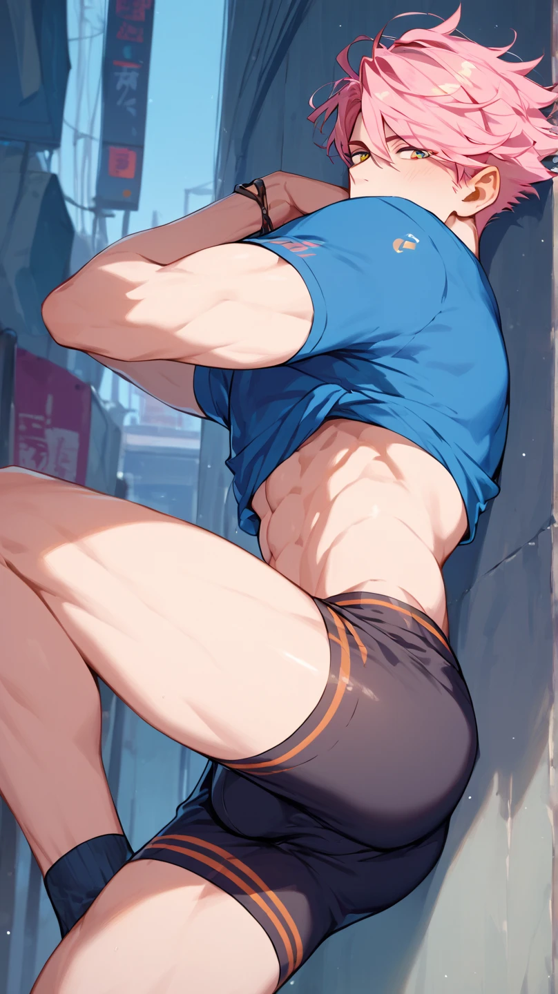 2 boys, Justin Bieber and Malik Delgaty、big buttocks, Steep hips, muscular, masterpiece、With bright, Sports briefs, mini, tight, form-fitting, Full length view、Fashionable hair、kiss