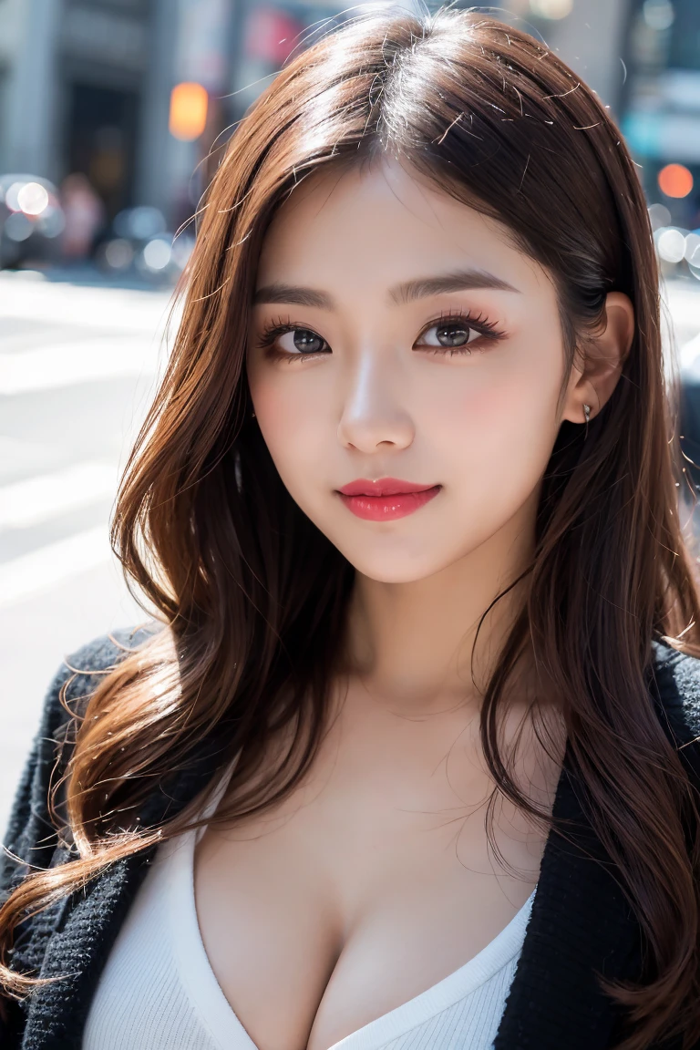 Highest quality、masterpiece、Ultra-high resolution、(Photorealistic:1.4)、((Full body pose:1.0))、Raw photo、One Girl、Park bench、Sitting、Red lipstick、Sexy Dress、