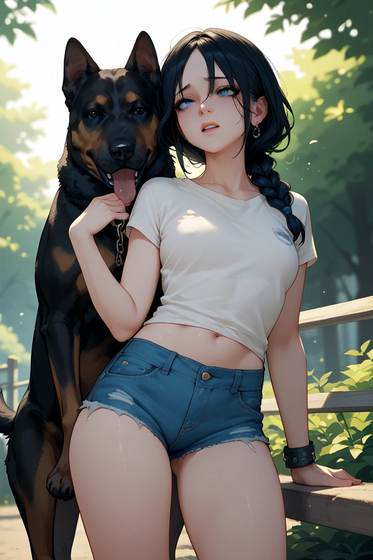 1girl, dog tails, animal tails