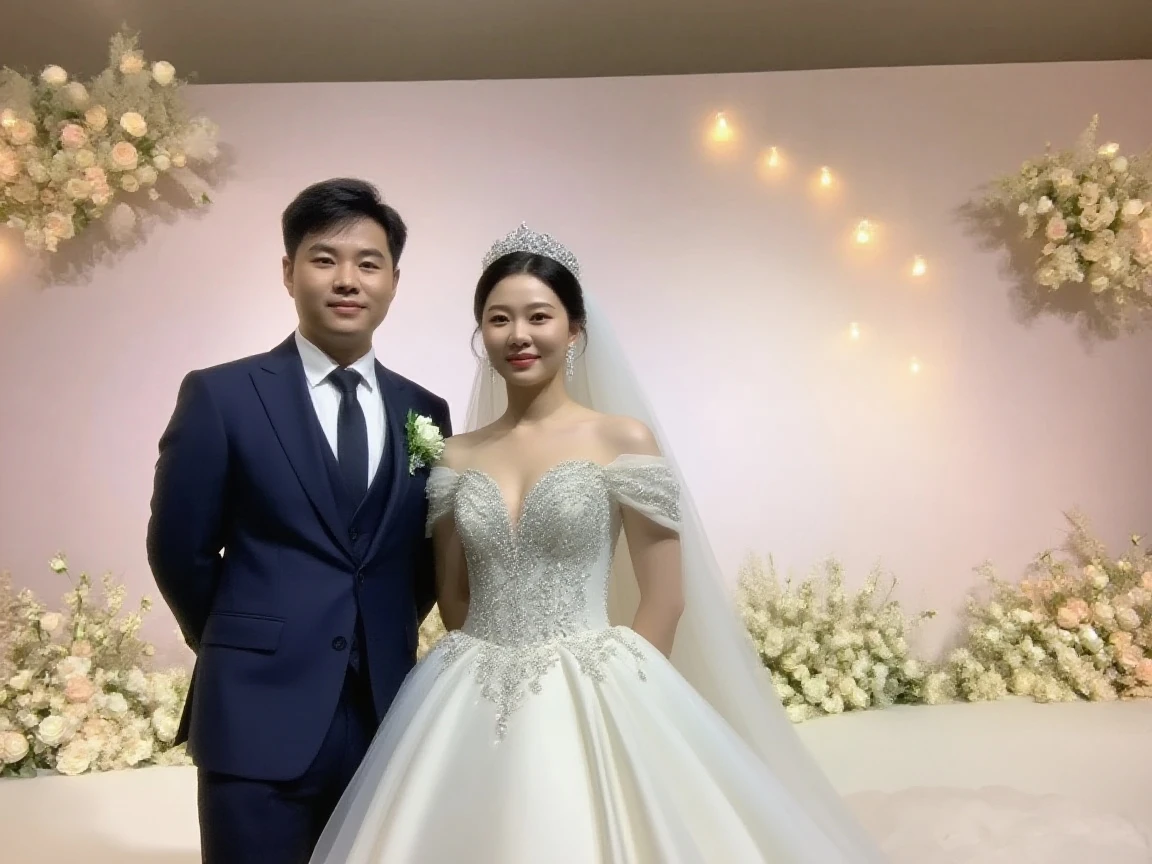 there is a man and woman standing together in a hall, lovely couple, competition winning, photo taken with nikon d750, photo taken with nikon d 7 5 0, taken with sony alpha 9, photo taken in 2 0 2 0, wpol and sarasti, happy couple, taken with canon 8 0 d, shot on nikon z9