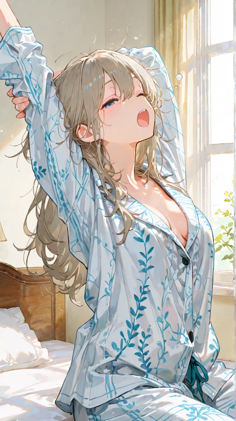 Masterpiece,Highest quality,8k,Ultra-high resolution,appropriate margins,((Draw from the waist up)),BREAK,(1 person),(The most beautiful mature women),Slim body,(The richest big breasts),Big Boobs,Deep cleavage,Moisturized Skin,Fair skin,BREAK,(Brown Hair),mascara,Red eyeliner,Light pink lip,Thin teak,Thin eyebrows,BREAK,Blue eyes,BREAK,Bright expression,Open your mouth a little,BREAK,Long Hair,BREAK,(Tight-fitting suits),BREAK,Eyes meet