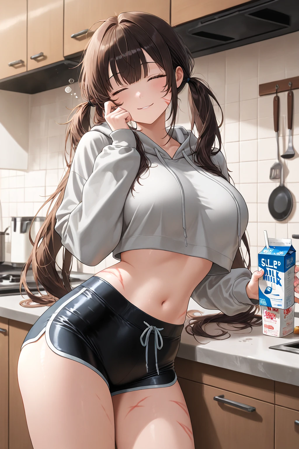 (photorealistic:1.8, highest quality:1.8,8K masterpiece:1.8,High resolution,muste piece:1.8,RAW Photos,cinematic lighting),No split screen、morning、Good Morning、The coffee shop of the future、
 (One android girl brewing delicious coffee:1.3)、choker、coffee shop uniform、mini skirt、beautiful breasts、beautiful butt、beautiful thighs、plump nipples、(Nipples visible through clothing)、cameltoe、
pop art design、cutting edge fashion、conceptual art、
(Beautiful, shiny, pale, gray, black, brown hair:1.5)、shining blue eyes、Warm Smile