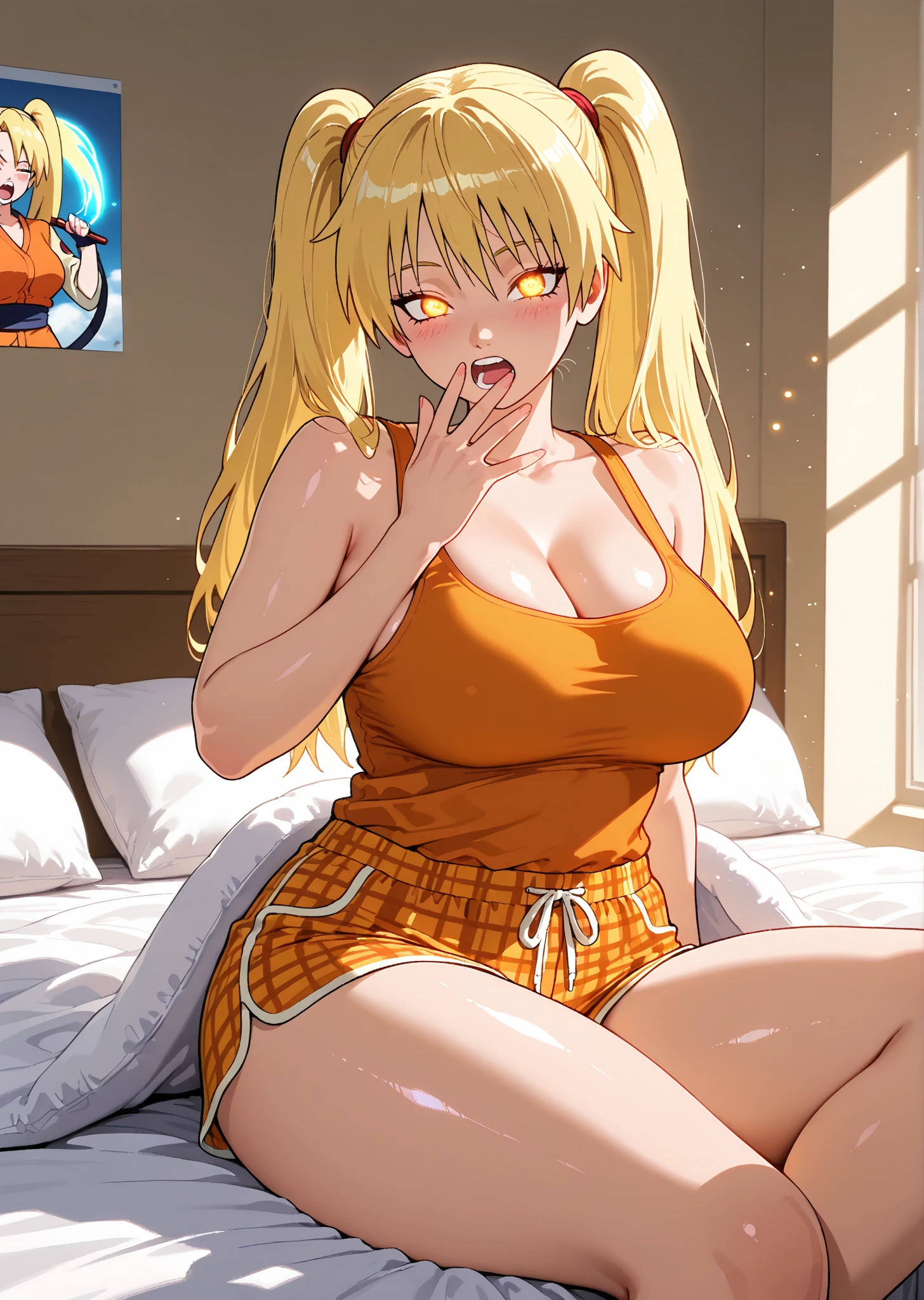 Female student、Gal、Side Ponytail、Colorful manicure、Low - Angle、Leopard print panties、Blonde、Party people、Panties in full view、Gal化粧、Squat with your legs apart、Heavy makeup、mascara、Dark eyeshadow、teenager、Brown skin tone、Push your hips forward、Push one's groin forward、Beautiful woman、Very thick thighs、Unbuttoned shirt、loose socks、Scrunchie、Acme Face、Best image quality、High resolution、masterpiece、super high quality、Squat with your legs apart、Thick pubic hair、Screaming orgasm face、Leopard print panties、Leopard print bra、Very big ass、Very large breasts 、Blushing、4K quality、Blushing、Cry of ecstasy、Sweaty all over、Heavy breathing、Cowboy Shot、Cowboy Shot、{highest quality}, {so beautiful}, {Super detailed}, {Best illustrations}, Browsing Caution,