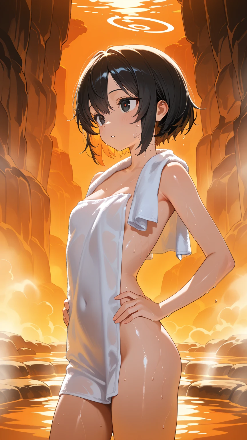 Short,naked, loli, loli hentai, hentai, hot, sexy, child, flat chest, black hair, no clothes