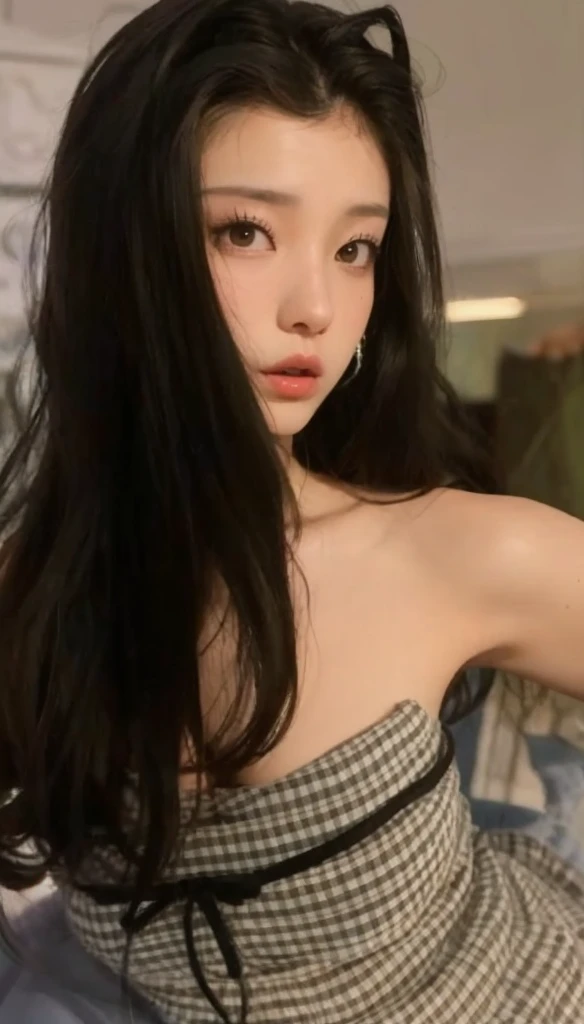 devastated woman in a black dress sitting on a sofa, beautiful Asian, coreana, Asian, linda jovem coreana, cruel korean goth girl, 18 anos de idade, mulheres Asians, linda mulher sul-coreana, linda jovem coreana, características Asians, Xisionwu, garota atraente, young Asian, linda mulher Asian, Ulzzang