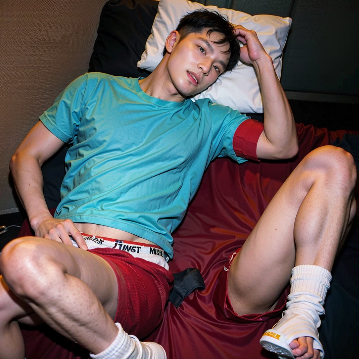 Changing room, boys, underwear, boxer shorts, changing clothes