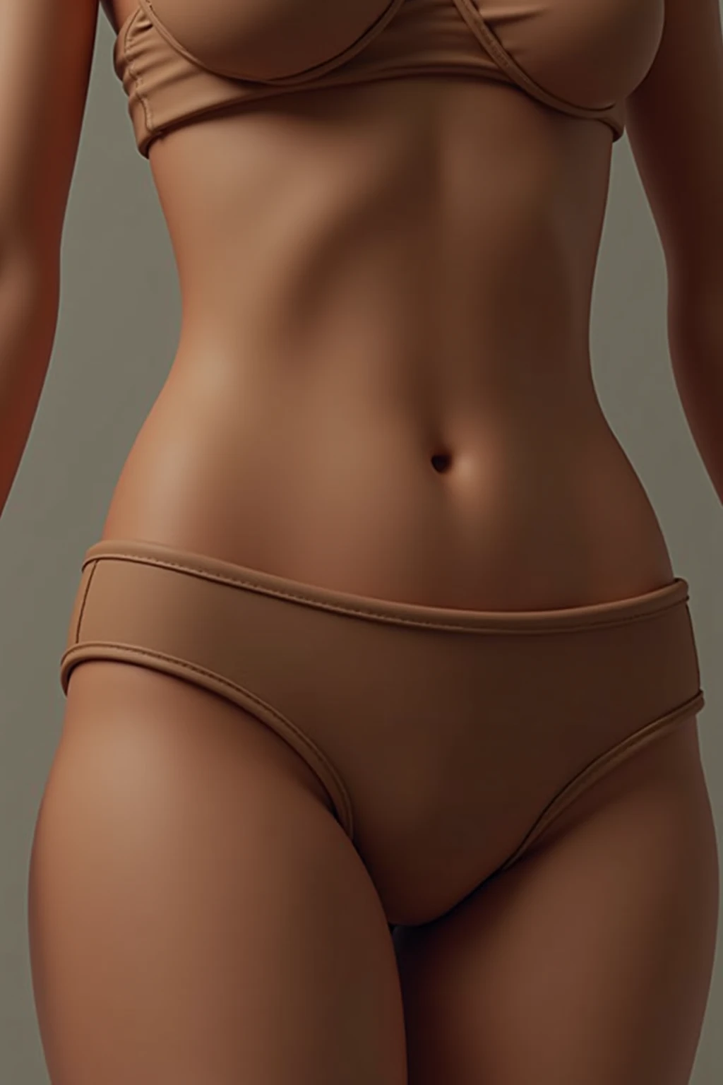 Draw a 3D picture of a girl who is topless without any clothes facing the front without wearing underwear and bra. 

