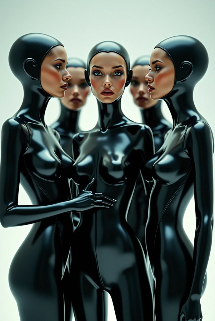 Create a logo for "Roya Glam," a modeling agency specializing in AI models. The design should seamlessly blend elements representing both human and AI models. Incorporate sleek, modern aesthetics that reflect sophistication and innovation.
