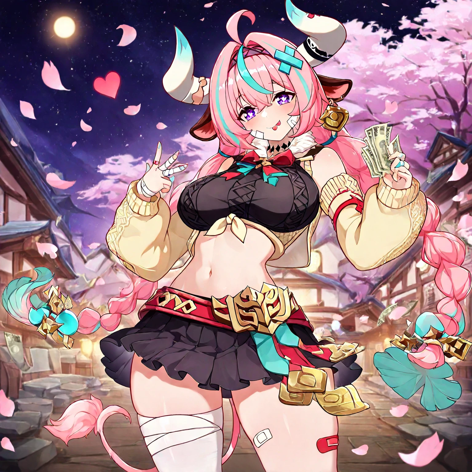 personaje Mitsuri Kanroji, desnuda cuerpo sexy, (NSFW) lado posterior mostrando el culo y su ano, sexy mostrando su posterior sentada