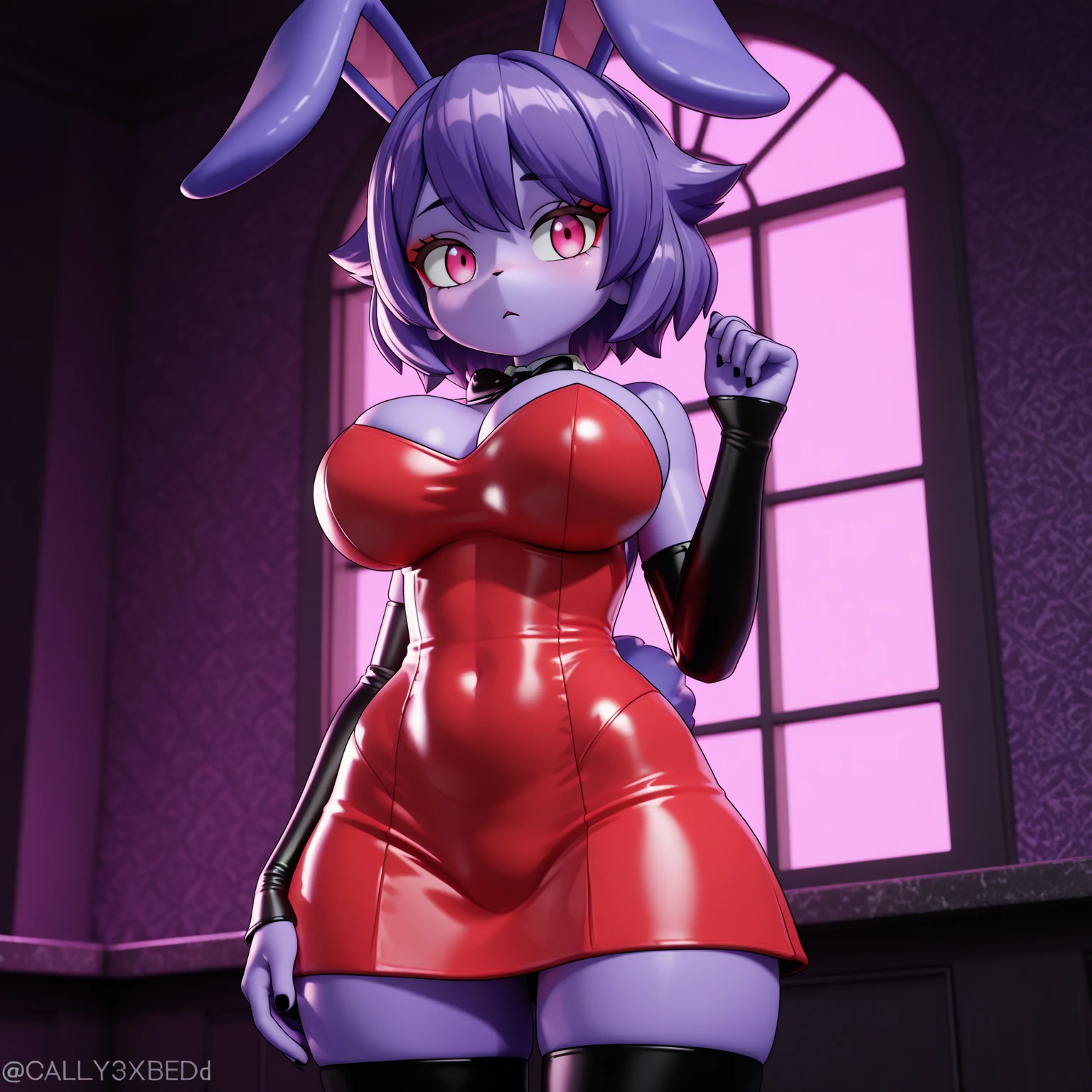 (Best Quality, masterpiece1.2), 1 girl, The second, cally3d, punk girl, good, Club, (bonfie), purple body, purple hair, pink eyes, red eyeliner, (writing on the tank top that says "little bunny"), sexy , blush, Women, sexy, detailed, extreme detail, perfect lighting, 4k, Open mouth, arms down, surreal elements, intricate details, (mature Women), high, thin waist, neckline, neck, poster, 2D, concert poster, Dark shadows, haunting beauty, seductive look, goodic style, surreal elements, magical aura,sex thick chest suck cock milking breast Cum follower Cum on chest Cum in mouth Cum in ass Mom Körper follower Thick cum milking breast sex nackt 