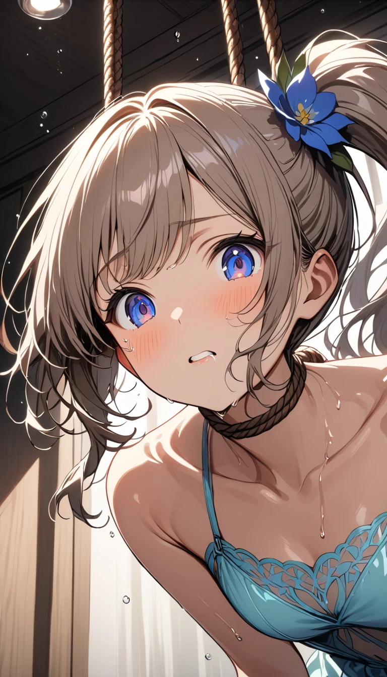 nsfw,(super fine illustration,8K CG wallpaper,best quality,extremely detailed,ultra high res,best aesthetic),(cowboy shot,from front), 1 girl, idol master,(iori minase),14yo,(brown hair), (medium long hair),(forehead:1.1),((pink eyes)),shiny hair, shining eyes, delicate line tail face, sitting, spread your legs, leaning forward, open your mouth, (glin),(smile:1.5),(one eye closed:1.5),(petit),(ahegao:1.5),((stick out tongue:1.3)),(sit on beach mat), Completely naked:1.5), (very small breasts), (glowing skin:1.3), (Sweat:1.4), (pubic brown hair:1.2), (open vagina:1.3), (peace sign:1.5),(bukkake:1.5),(cum on Face:1.5),(cum on hair:1.5),(cum on armpit:1.3), (siting), (squatting),(vaginal penis:1.2), testicle, (a man:1.2), hetero, (lady sit astride on man:1.3), (sex,lady on top,pov), (intense Sex:1.6), (Midsummer, deserted island, beach, outdoor),(look at camera),