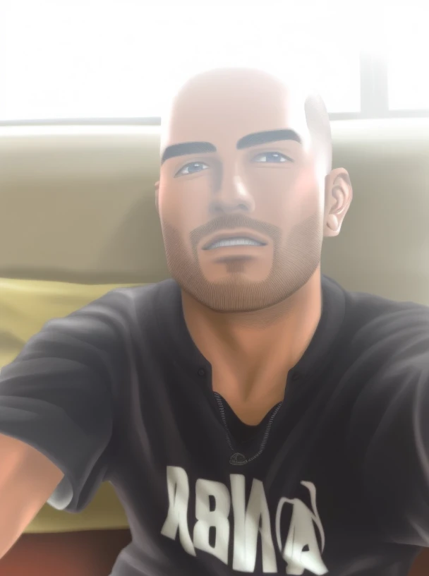 Cavanhaque ruivo, homem de barba ruiva, homem careca, jovem de 20 anos de idade