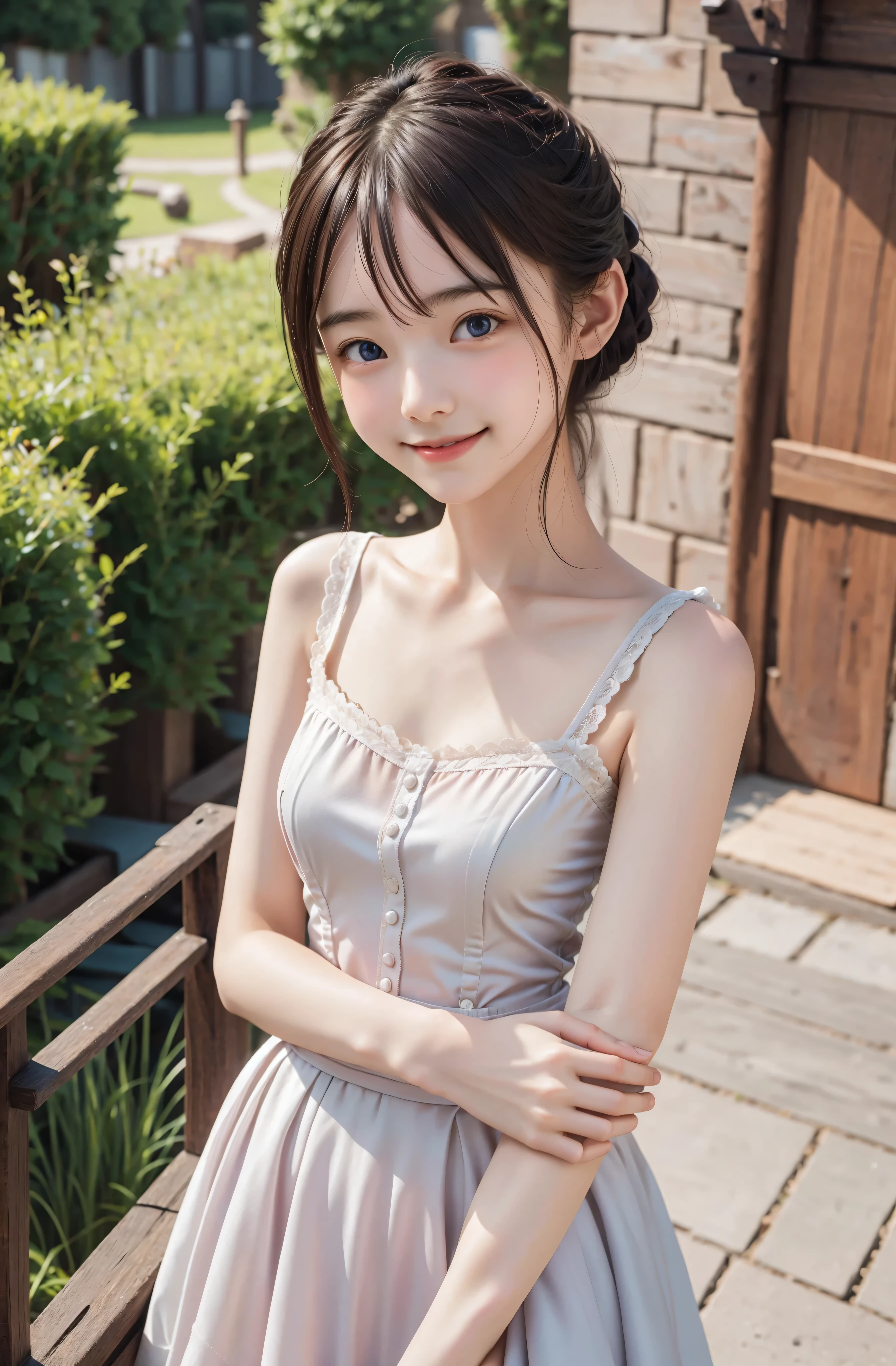 S,Thin armS,Narrow ShoulderS,delicate, official art,4K,8k, Victorian Morning , race,Smile,taken from obliquely above