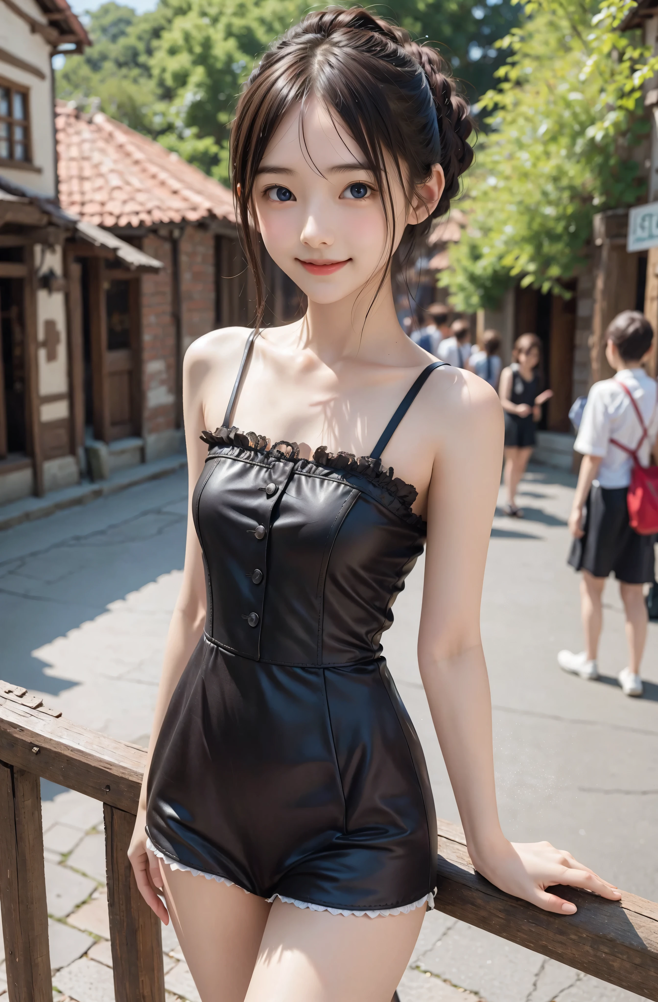 S,Thin armS,Narrow ShoulderS,delicate, official art,4K,8k, Victorian Morning , race,Smile,taken from obliquely above