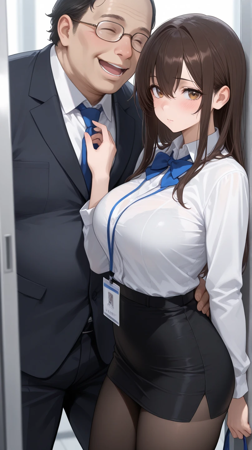 {Perfect Anatomy},((Beautiful Face:1.5)),((During pregnancy: 0.8)), ((Pregnant: 0.8)), (((1 old man and 1 woman,have sex:1.5),Hug me from behind,Chest Grab:1.2)),(clothed sex:1.8)(Ahegao, blush, Sweat, Open your mouth, Roll your eyes, tears, Sticking out tongue,)(Lips parted),(close your eyes),(Weak),View your viewers,(masterpiece, highest quality:1.4), (Very detailed:1.2), {shape,Picturesque}, {Studio Light, Picturesque}, [Best Shadow],
(KonishiCSA)_(ShizumaCSA)_(HoshiakariCSA), (Alpha CDE)_(Gamma CDE),
break
(Perfect Anatomy), (Symmetrical eyes, Very detailed eyes, Beautiful Eyes), (Sharp eyeliner, Very detailed face, Beautiful Face), (gray eyes),
break
nice hands, Perfect hands, Guido Daniele,
break
1girl, alone,
break
TeruzukiKC, (Teruzuki) uniform, ((black) hachimaki), ((propeller) hair ornaments), (black) Sailor collar, (yellow) neckerchief, ((colorful) gloves, (white) gloves, (black) gloves:1.25), (black) Pleated skirt, ((white) Knee-length:1.3), (Short sleeve) serafuku, (gray) corset, mini skirt, (white and black) gloves,
break (indoor, office, living room),
break
