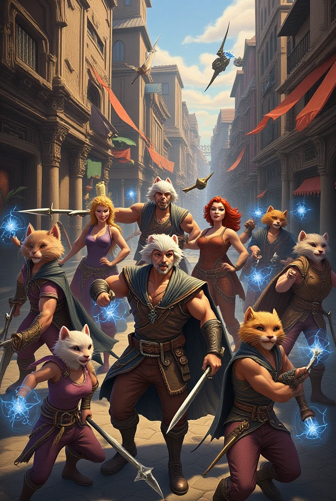 Concept Art, "1 Couple, Handsome Boy", an ultra-detailed and stunningly beautiful CG illustration depicting a sultry green man-wolf with purple hair, sharp green eyes, standing tall in shorts. Gorgeous green fur and yellow dotted on the belly, tail and fur, this animal-like beauty exudes sensuality in every pose, breathtaking rendering, within radiant connections, multiplayer interaction, magical elements, gorgeous, casting colorful spells, bright flashes,