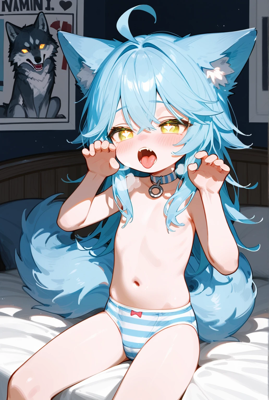 best quality,best resolution,(fluffy anthro furry :1.6),(young :1.8),fox girl,flat chest,light blue hair,long hair,blue eyes,glistering eyes,sparkle eyes,(light blue fur :1.6),naked,night,(purple sky),flower embroidery background,moonlight,fullmoon,beautiful swimming pool,beach resort,romantic light,full face blush,looking at viewer,heavy breath,very hot,steam surrounded,sweating,(heart expression eyes),(heart eyes),sex amazing face,upper body only,show pussy to viewer,plenty pussy juice,spread pussy,show pussy to viewer,pussy open wide,orgasm,squirting,drool,horny scream,plenty cum pussy,plenty cum splash,plenty cum dripping,low angle,front view,close up pussy,zoomin pussy,lying,fangs,very closed eyes,two,eyes closed