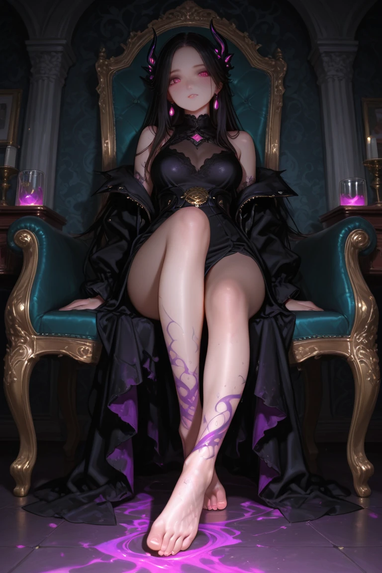 ((best quality)),Deep black dress,Hair accessories, Jewelry Packaging)),((1 Obese girl))From below,sea,boat,Laugh,Cross your legs,Purple hair,Platform shoes,Stone,gem,luxury,((Gloves)),(Nikolai Fehin),( Fisher, ),The background is the church,luxury,drinks,Lace-up