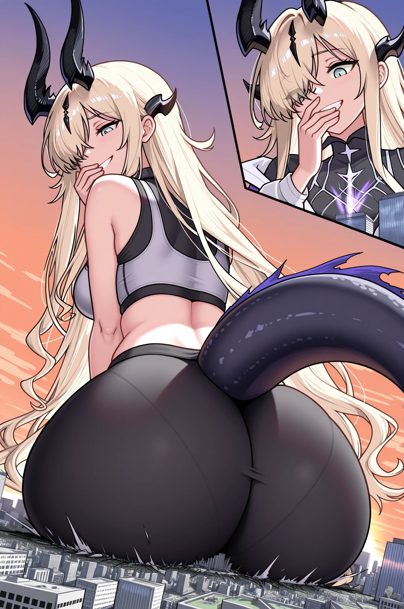 score_9,score_8_up,score_7_up, ((bowsette, yellow tail, blue eyes,)), naked, pov, pov sex, foggystyle position sex, viewer holding her ass, on a bed, rear view