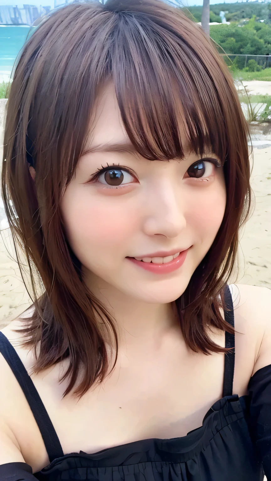 original, (masterpiece), (figure), (Beautiful and vivid background:1.25), (Depth of written boundary:0.7), Highest quality, shape, Very detailed, High resolution, 8k wallpaper, Perfect dynamic composition, Ultra detailed face, Natural Lip , Cleavage, (The eyelashes on both eyes are equal and beautiful.), (looking at the camera), (smile), whole body, (Cosplay, School Swimsuit),