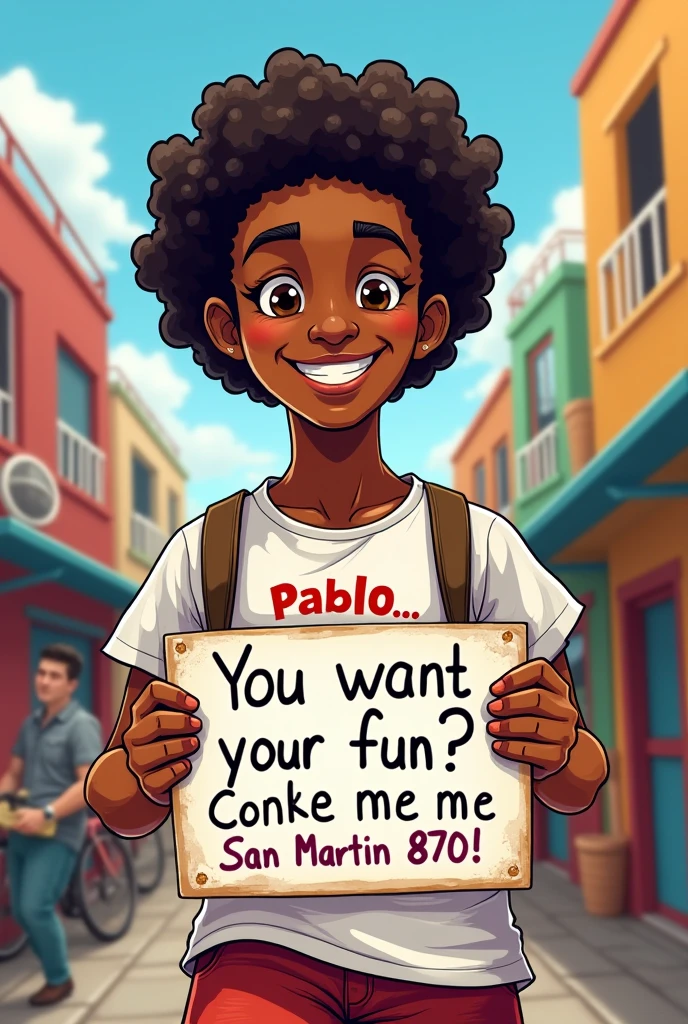 Francis kiboye comme logo  sur un dessin animé 