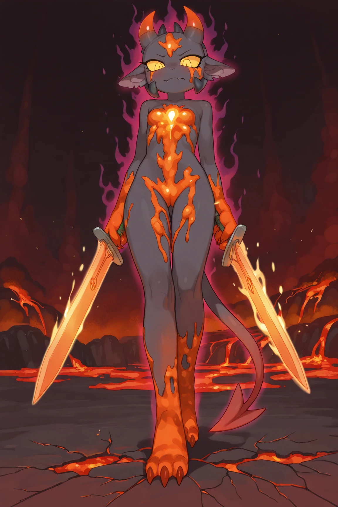 1girl, child, demoness, small body, sexy outfit, DemonicT, <lyco:DemonicT:0.75>, <lora:ClothingAdjuster3:0.5>, (high quality, ultra hd, very detailed, hd wallpaper:1.5), (complex background, very detailed landscape:1.3), <lora:add_detail:1>