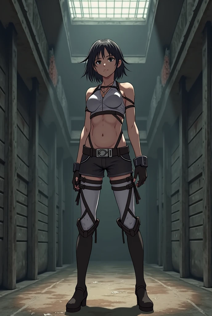 NSFW,NUDE,Woman with long black hair, blue eyes, An athletic body, (watch),(Brown holster belt with square buckle), (Brown western boots),Stand up straight,Blushed face,Strong drunk,Crying loudly,In front of a wooden wall,Front view,Full body shot,16K, Highest quality, masterpiece, Realistic, Ultra detailed face