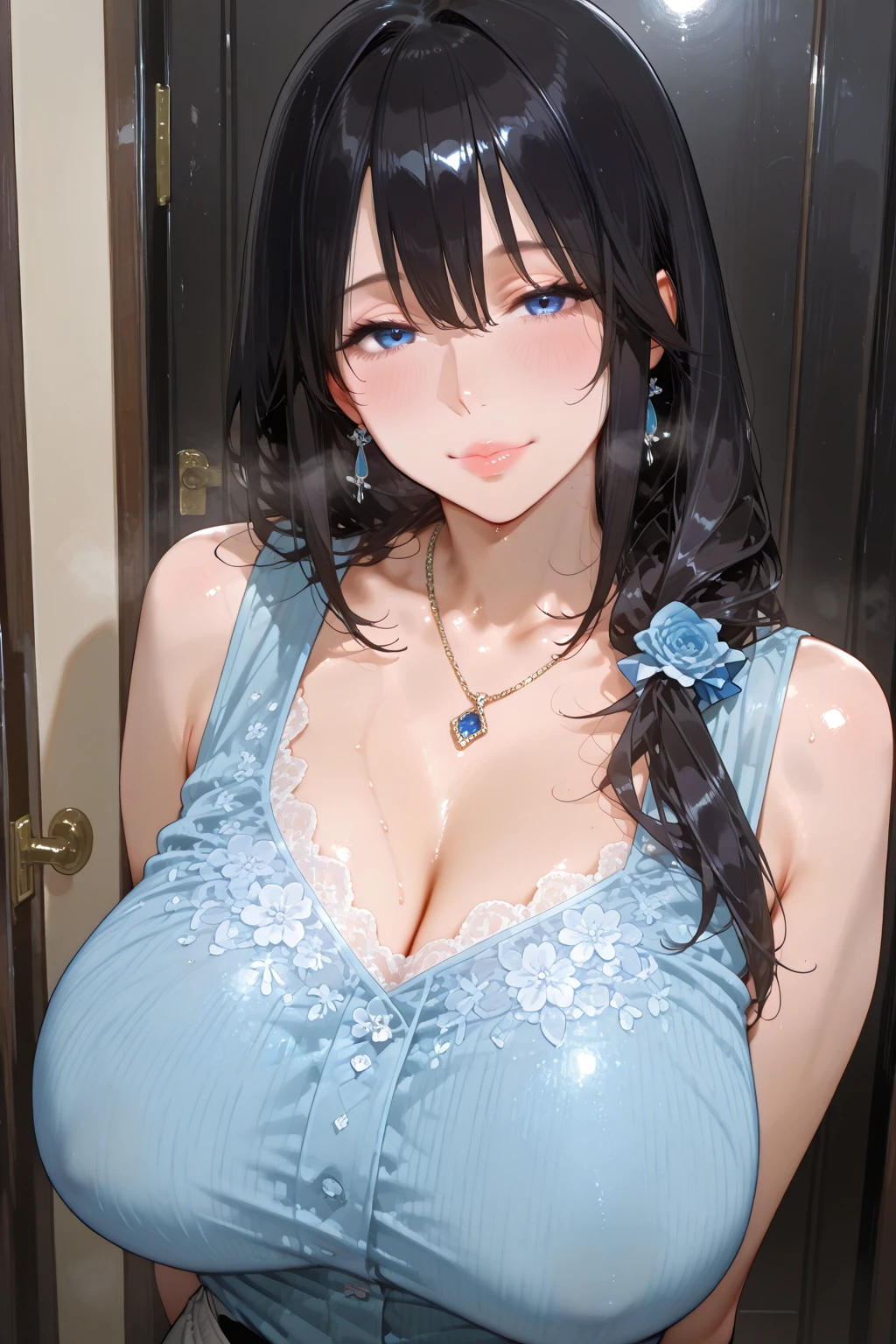 A beautiful and hot almost chubby mature woman.who is wearing a patterned short dress and is and standing in the resort. A smiling face、Sexy woman、A radiant smile、adorable、race、Frills、Colorful design、Full-length mirror、An inviting gaze、Gorgeous long and beautiful hairstyle、variation Hairstyle、Open neck blouse、Flower Garden、Sparkling、elegant princess、Highest quality、detailed、flower、Accessor、necklace、Cowboy Shot、16K、Beautiful eyes、solo, smile, Anatomically correct, High detail、(((Dresses with elaborate designs)))、The finest smile、Alluring、particle、Fractal Art、Seaside、Beach、lathe、ぽっちゃり、かわいい、ポルシェ、スーパーカー