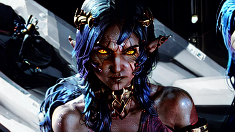 (masterpiece, best quality:1.3)
<lora:epi_noiseoffset2:1> <lora:add_detail:0.7> <lora:BGKarlach:0.8>
BGKarlach, 1girl, solo, realistic, long hair, horns, looking at viewer, blue fire, glowing, upper body, closed eyes, smile, detailed, trending on artstation