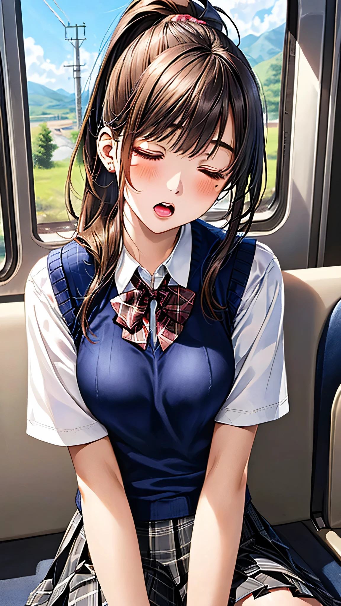 Multiple penis ejaculations,Slender and sexy woman,Cum in mouth,deep throat ,Black thigh-high boots,Grey jean shorts,in the train,Molester,Multiple men,Put your hands behind your back,rape,Sex,Creampie,Folded ponytail,A lot of semen,profile,