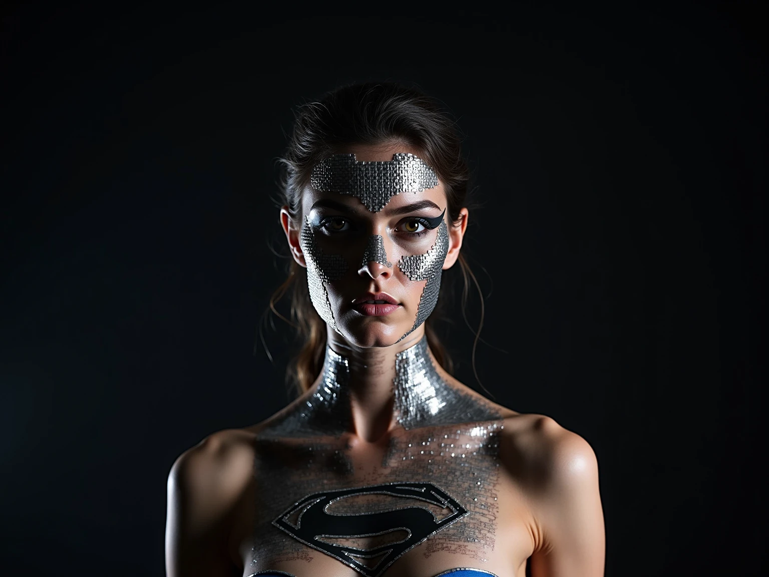 portrait, focus, intricate, elegant, highly detailed, ambient lightning, symmetrical eyes, serious eyes, contrast, textured skin, cold skin pores, hasselblad, 45 degree, hard light, cold light, deep shadows, gigapixel