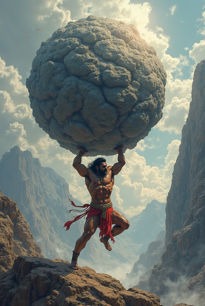 chronos throwing a mountain