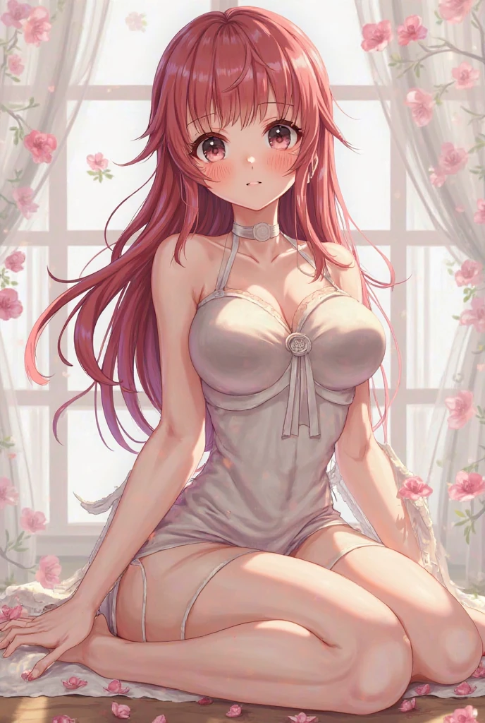 Anime girl in a suggestive pose