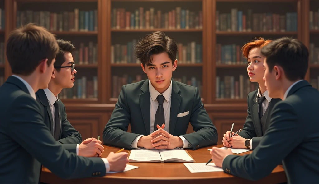 Men in the classroom attend classes in formal attire