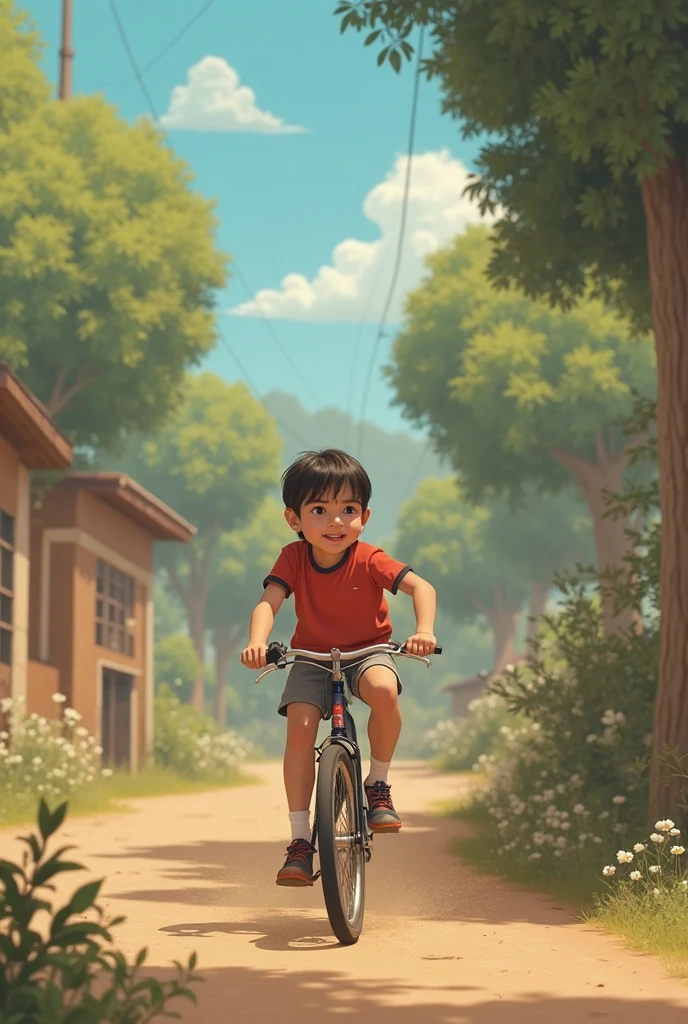 sfv),In the mountains,5 year old boy,White top,tire,panting,Perfect quality,Clear focus, (tmasterpiece:1.2) (realisticlying:1.2) (Bokeh) (best qualtiy) (detailedskin:1.3) (complexdetails) (8K) (detailedeyes) (Sharp focus)